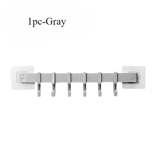 Support mural adhésif robuste en PP pour manteaux et chapeaux, idéal pour la cuisine et la salle de bain, pour le rangement de vêtements et serviettes - Product Image 1