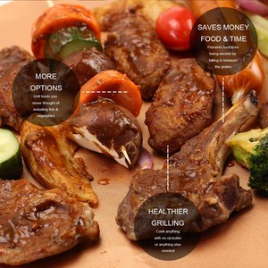 <span class=keywords><strong>Tapis</strong></span> <span class=keywords><strong>de</strong></span> gril-<span class=keywords><strong>Tapis</strong></span> <span class=keywords><strong>de</strong></span> gril pour barbecue antiadhésif réutilisable-<span class=keywords><strong>Tapis</strong></span> <span class=keywords><strong>de</strong></span> cuisson en feuille robuste, fonctionne sur gril électrique, gaz, charbon <span class=keywords><strong>de</strong></span> bois - Product Image 4