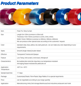 Gorden PVC Transparan Warna Madu Harga Pabrik, Dapat Disesuaikan, Standar, Gulungan Tirai Strip Vinyl Super Jernih, Potongan Tirai Pintu - Product Image 5
