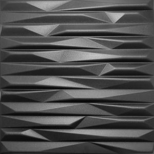 Panneau mural 3D géométrique en PVC UDK, <span class=keywords><strong>prix</strong></span> d'usine, revêtement mural imperméable pour salon, chambre à coucher, décoration intérieure, <span class=keywords><strong>noir</strong></span> <span class=keywords><strong>mat</strong></span> - Product Image 3