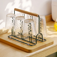 Égouttoir à verres pour salon, support de séchage pour tasses et verres à vin avec plateau de drainage