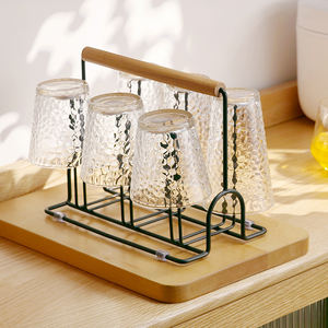 Égouttoir à verres pour salon, support de séchage pour tasses et verres à vin avec plateau de drainage - Product Image 1