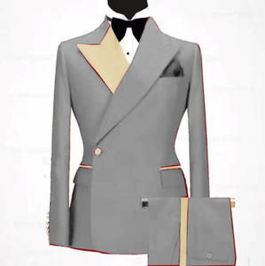 Costume de cérémonie pour <span class=keywords><strong>homme</strong></span> sur mesure, de haute qualité, coupe ajustée, revers pointus, pour mariage et garçons d'honneur - Product Image 2