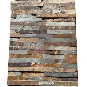 exterior natural wall tile multi color house decorative cladding stone