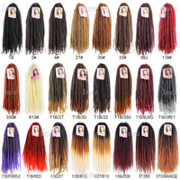 Cheveux Tressés Marley Twist 18 Pouces, Synthétiques Afro Crépus Bouclés au Crochet pour Femmes, Extensions de Cheveux à Tresser Marley