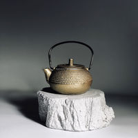 Support de pot en béton à texture bois personnalisé, matériau ciment écologique, style chinois, base de théière Kung Fu, décoration pour salon de thé