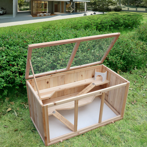 กรงสัตว์เลี้ยงไม้หนูแฮมสเตอร์นกกระทาไก่ Rudin กล่องเพาะพันธุ์สําหรับที่อยู่อาศัยสัตว์เล็ก - Product Image 4