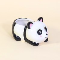 Cadeau de déménagement personnalisé, mini pots de fleurs en céramique mignons en forme d'animaux pour plantes, fleurs, succulentes, cactus