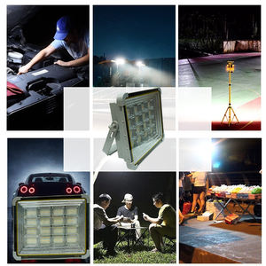 <span class=keywords><strong>Projecteur</strong></span> <span class=keywords><strong>Solaire</strong></span> <span class=keywords><strong>LED</strong></span> Portable 300W du Fabricant Chinois, en ABS, IP66, en Stock, Lampe d'Urgence Extérieure Portative Certifiée CE pour Jardin et Randonnée - Product Image 4