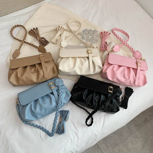 Bolsos de mano plisados de moda para mujer, recién llegados, bolsos cruzados, bolso de hombro para mujer - Product Image 1