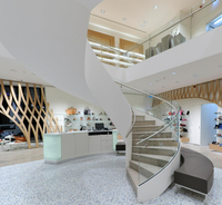 Ace Escalier incurvé de luxe de haute qualité avec escalier en verre