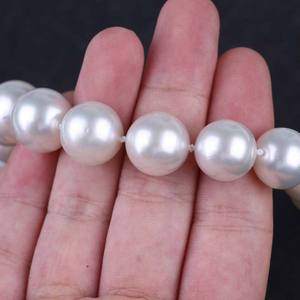 Collier de perles naturelles de mer du sud AAA, brins de 12-15mm, perles blanches, vente en gros - Product Image 3
