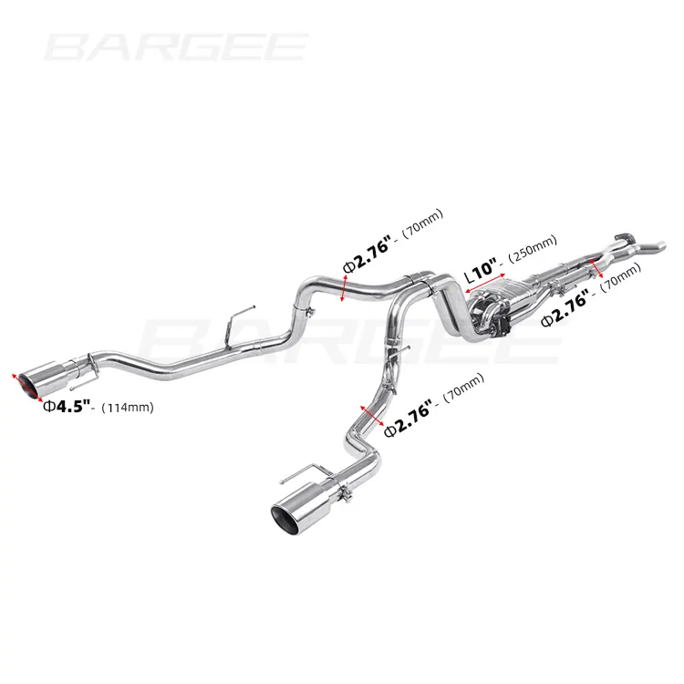 Bargee valvetronic remote valve EXHAUST CATBACK For Ford Raptor F150 3.5T 2017~UP Custom catback exhaust system