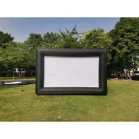 Layar Film Tiup Outdoor Tertutup Rapat, Layar Proyektor Tiup dengan Tenda untuk Penggunaan Film di Rumah