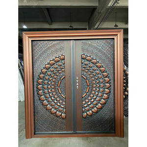 Xây dựng lối vào an ninh thép cửa chính thiết kế cửa đôi - Product Image 2