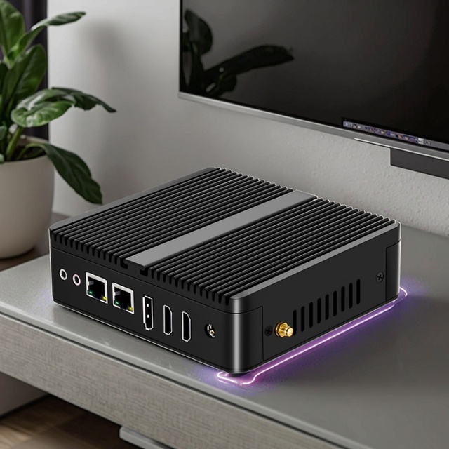 Topton Cheap 12th Gen Fanless Mini PC Alder Lake N100 Quad Core 2* LAN 2*COM NVMe 3x4K UHD HTPC Mini Industrial Computer Router
