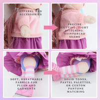 Peluche personnalisée mignonne et douce, poupée à la mode pour filles |   Couleurs et tailles personnalisées |   Cadeau Parfait |   Services OEM et ODM