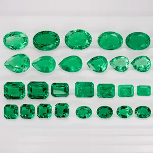 Hailer ювелирные изделия по оптовой цене, сертифицированный в карат, гидротермальный изумруд, Колумбийская зеленая лаборатория, Выращенный изумруд, свободные драгоценные камни