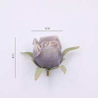 Petites Bourgeons de Roses Artificielles 5cm Têtes de Fleurs de Rose en Soie pour Cadeaux de la Saint-Valentin