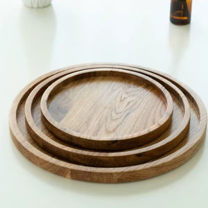 Plateau de service rectangulaire en bois d'acacia de qualité supérieure, plateau décoratif de qualité supérieure pour fruits, collations, desserts en bois - Product Image 1