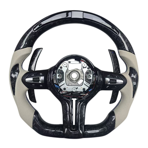Produits populaires : Volant de direction en cuir et fibre de carbone forgée avec LED pour BMW Série 5 F30 F10 F32 F90 F80 F82 F87 - Product Image 1