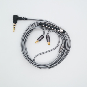 Oxygen-Free Copper Silver-Gray Headphone <b>Cable</b> With <b>Microphone</b> 1.2M MMCX For IE900 IE500PRO Replacement - Product Image 3