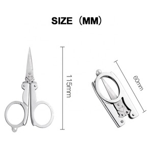 Stainless Steel Folding Portable Craft Pearl Decorated <strong>Scissors</strong> <strong>Mini</strong> Foldable Compact Pocket <strong>Scissors</strong> for Traveling - Product Image 5