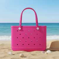 Mode Candy Kleur EVA Strandtas Multifunctionele DIY Rubberen Handtas met Gaten voor Buitenzwembad EVA Boodschappentas