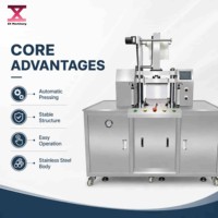 Presse à poudre compacte cosmétique semi-automatique |   Équipement de pressage pour fards à paupières et rouges à lèvres pour laboratoire et petites séries
