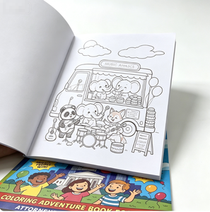 Nuovo Design personalizzato comodi amici da colorare libro 40 cartoni animati per bambini 4 anni semplice e facile libro da colorare - Product Image 4