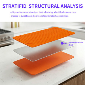 Soporte Flexible de Silicona para Teléfono, Plegable, para Escritorio, en Naranja, Negro y Gris, Universal para Celulares - Product Image 2