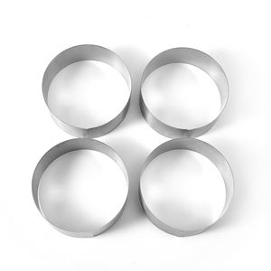 Ensemble de cercles à pâtisserie et mousses en acier inoxydable de 4 pouces, prix direct usine, vente en gros personnalisée pour la pâtisserie - Product Image 5