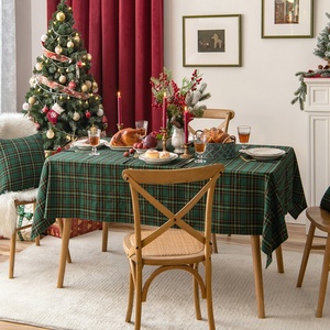Wholesale Customizable Minimalist Knitted Farmhouse Christmas Polyester <strong>Tablecloth</strong> Dust Resistant Table Cover Home Hotel Xmas - Product Image 3