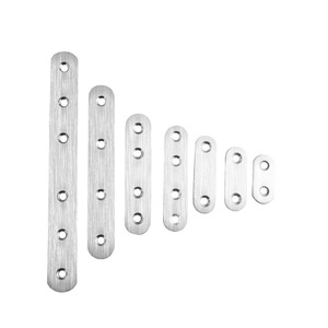 Soportes rectos de acero inoxidable, conectores planos de varios tamaños para puertas de armarios, moldeado duradero de una sola pieza - Product Image 3