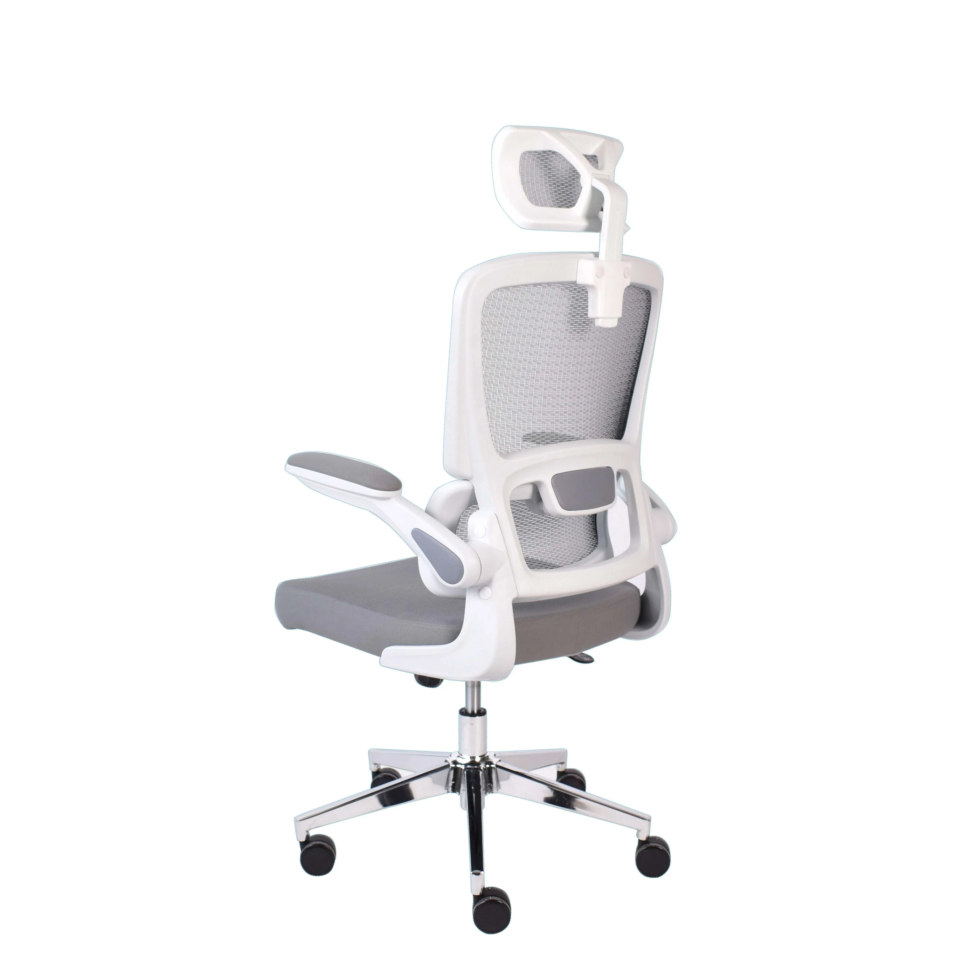 Heimamts-Study-Task-Stuhl grau mesh schwenkbar ergonomischer Büros-Computer-Schreibtisch-Stuhl mit Armlehne