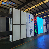 Panneau d'affichage numérique LED autoportant en acier inoxydable pour station-service, résistant aux intempéries, personnalisable