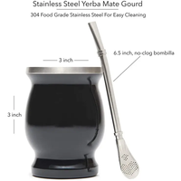 Ensemble de tasses à thé Yerba Mate 8oz drapeau argentin/tasse à maté traditionnelle originale argentine