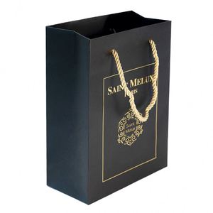 Luxury <b>Small</b> Shopping Paper Bags with logo Craft <b>Gift</b> Paper Bags Custom - Product Image 5