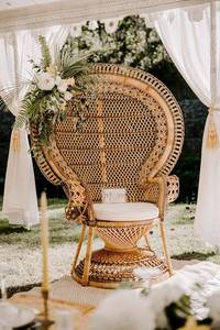 Chaises de mariage en rotin pour extérieur, ferme, jardin, <span class=keywords><strong>location</strong></span> pour cérémonies, événements de cocktail, appartements, villas, parcs, utilisation commerciale toutes saisons - Product Image 5