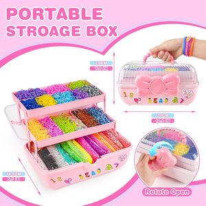 Kit de 15000+ élastiques pour métier à tisser en 32 couleurs, kit de fabrication de bracelets d'amitié DIY pour enfants, cadeaux pour filles, kit de démarrage pour métier à tisser - Product Image 4