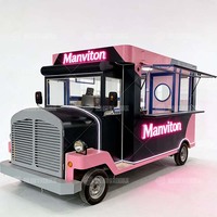 Camion de restauration mobile, remorque de restauration rapide, cuisine complète en acier inoxydable, barbecue, pizza, glaces, en-cas, chips