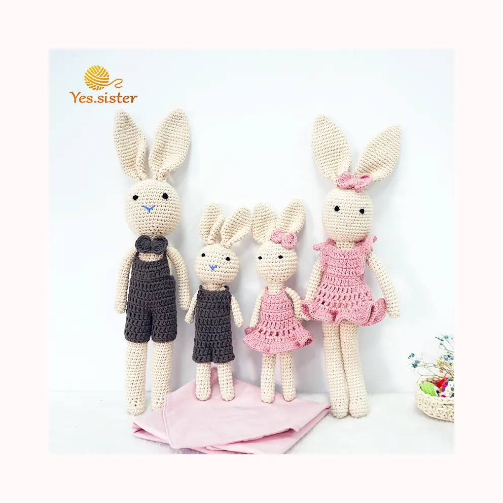 ออกแบบใหม่100% ผ้าฝ้ายถักโครเชต์ Handmade Toy