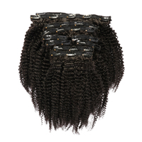 Накладные волосы Afro Kinky Curly на кружевной основе с клипсами, дропшиппинг, натуральные волосы Remy с сохраненной кутикулой
