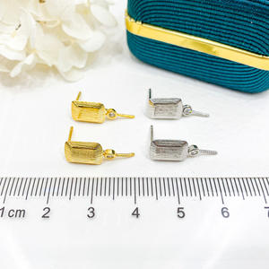 ต่างหูเงินแท้ S925 สำหรับทำเอง พร้อมฐานเปล่าสำหรับใส่ไข่มุก ขนาด 8-12 มม. รุ่น 21466 - Product Image 3