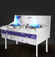 Cuisinière Professionnelle avec Four et Brûleurs, Équipement de Restaurant, Brûleur à Wok Chinois, Fourneau à Gaz pour Cuisine Commerciale