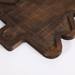 Bandejas de madera con diseño de árbol de Navidad y gorro de Papá Noel, con compartimentos para frutas, aperitivos y servicio de fiestas, 20.5x22.5cm 21x27.5cm - Product Image 5