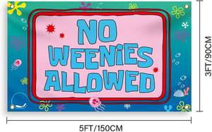 ธงไม่ให้คนขี้ขลาดอยู่อยู่ในพื้นที่นี้ ขนาด 3x5 ฟุต โปสเตอร์ตลก ทนทาน พร้อมห่วงทองเหลือง - Product Image 3