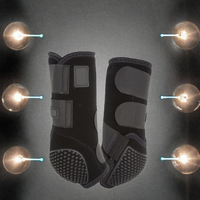 Bottes de jambe avant arrière Bottes de jambe de cheval réglables Garde de jambe avant arrière équine Protection équestre Cheval