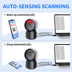 Lecteur de codes-barres de bureau T27H QR 2D Mains libres Omnidirectionnel Détection automatique USB pour PC Supermarché Bibliothèque Commerce de détail Librairie - Product Image 4