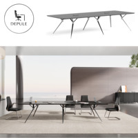 Table de conférence modulaire moderne et élégante pour 4, 8, 10 ou 12 personnes, idéale pour la maison, l'école, le bureau ou la salle de réunion, fabriquée à Foshan.